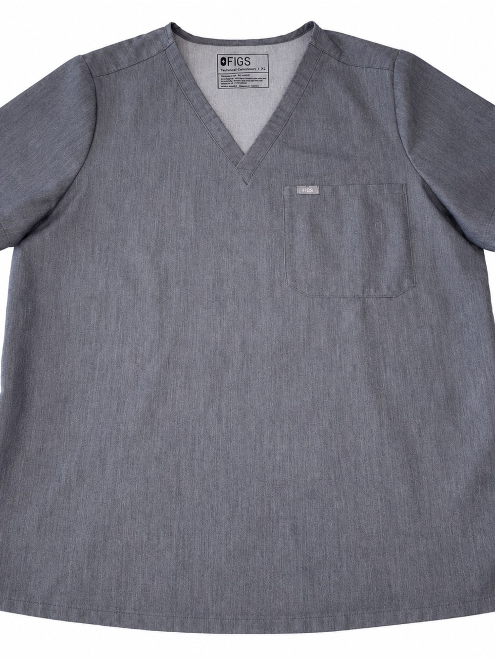 Figs Women's Charcoal Gray V-Neck Scrub Top
